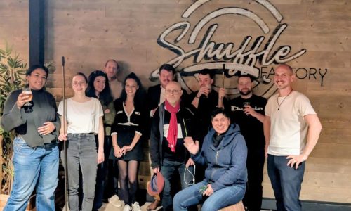 A look back at the after-work event in Tours… heading to Shuffles! 🎲✨